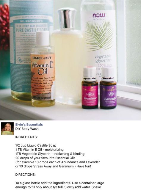 DIY body wash Body Wash Recipe, Diy Body Wash, Homemade Body Wash, Essential Oil Beauty, Young Living Essential Oils Recipes, Wash Hair, Yl Essential Oils, Diy Body Care, Young Living Oils