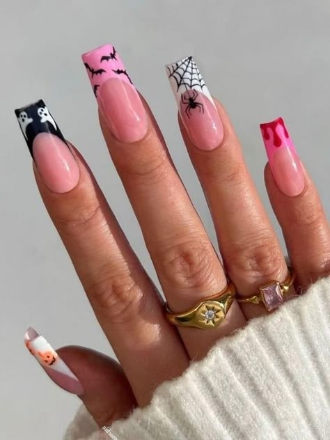 Baddie Halloween Nails, Halloween Nail Ideas, Horror Nails, No Tricks Just Treats, Holloween Nails, Halloween Acrylic, Halloween Acrylic Nails, Cute Halloween Nails, Stylish Name