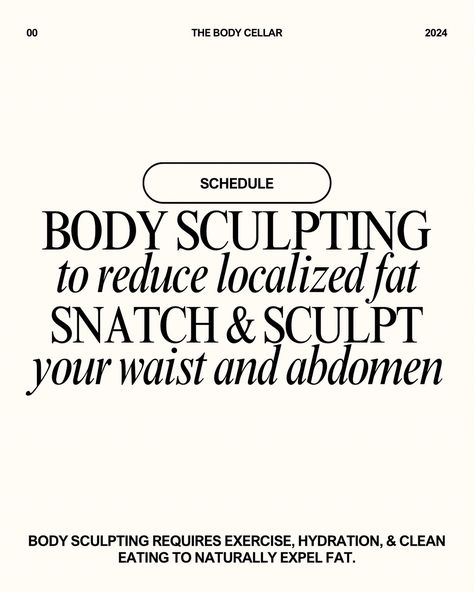 THREE REASONS BODY SCULPTING DOESN’T WORK ↓ 😔😢🥹 1. YOU ARE NOT HYDRATING You can have the best sculptor, she can have the best machines, & the best technique but if you are dehydrated your body WILL NOT expel that fat. ✨Body Sculpting is mostly a technology that is created to affect your fat cells, but at the end of the day it is non-invasive so unless you do your part to stimulate your lymphatic system & flush your body you will not see great results! 2. Your technician isn’t using the... Body Sculpting Benefits, Body Sculpting Aesthetic, Body Sculpting Quotes, Body Sculpting Room Ideas, Wood Therapy Body Sculpting Benefits, Wood Therapy, Esthetician Marketing, Body Contour, Tanning Salon