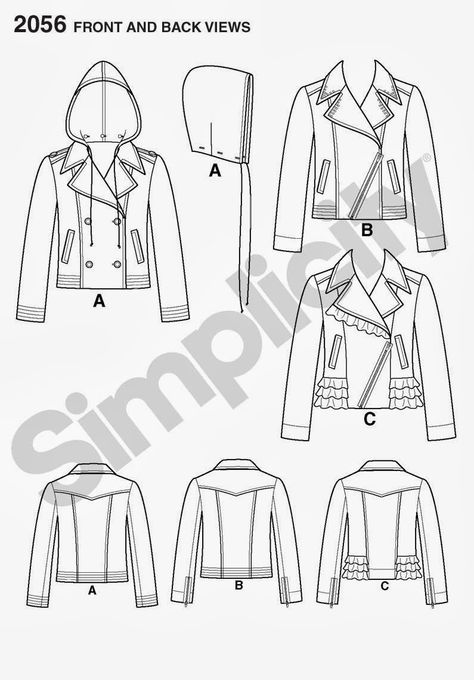 Handmade By Heather B: Secret Stash - Motorcycle Jackets Short Jacket Pattern, Jackets Pattern, Jacket Drawing, Vest Sewing Pattern, Diy Fashion Projects, Jacket Sewing, Classy Yet Trendy, Womens Moto Jacket, Biker Coat