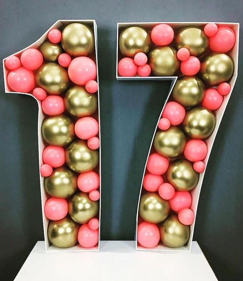 Numbers With Balloons, Small Balloons, Balloon Box, Large Balloons, Number Balloons, Balloon Decorations Party, Balloon Art, Balloon Arch, Diy Birthday