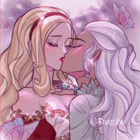 Apple And Darling, Darling Charming, Lizzie Hearts, Raven Queen, Animation Sketches, Apple White, Ever After High, High Art, Ethereal Art