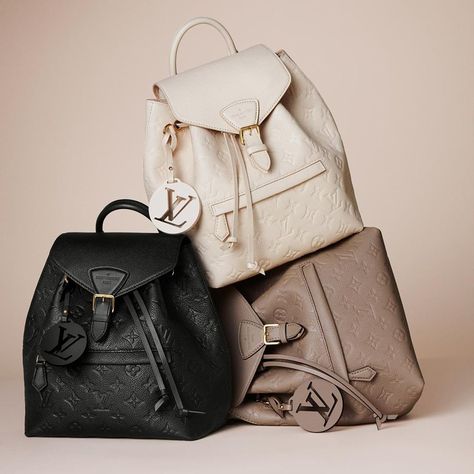 Louis Vuitton Official’s Instagram post: “Understated by design. Three classic shades of Monogram Empreinte leather bring further sophistication to #LouisVuitton's Montsouris…” Montsouris Backpack Outfit, Montsouris Backpack, Tas Lv, Lv Backpack, Pochette Louis Vuitton, Louis Vuitton Backpack, Louis Vuitton Official, Clothes Horse, Designer Backpacks