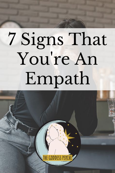 Not sure if you're an empath? These common 7 signs will help clarify this question and provide an understanding of this complex gift. An Empath, Witchy Stuff, Self Healing, The Goddess, Empath, Self Discovery, Spiritual Awakening, Positive Thinking, Law Of Attraction