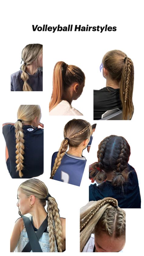 I hope you enjoy picking hairstyles with this Hairstyles Curly Hair Braids, Hairstyles Athletic, Cute Volleyball Hairstyles, Cute Sporty Hairstyles, Soccer Hairstyles, Basketball Hairstyles, How To Braid, Gymnastics Hair, Hairstyle Examples