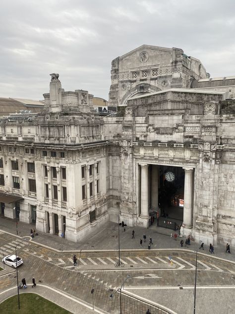 Milan central train station Milan Train Station, Train Station, Milan, Louvre, Train, Architecture, Building, Travel