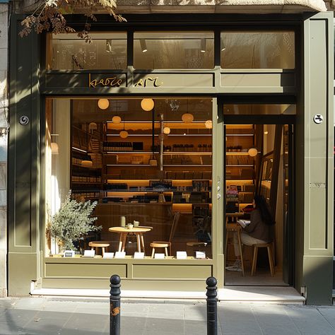 Wood Storefront Design, Shop Facade Store Fronts, Coffee Store Aesthetic, Small Cafe Interior Design Ideas, Storefront Ideas, Minimal Cafe, Stall Fronts, Cafe Exterior, Shop Exterior