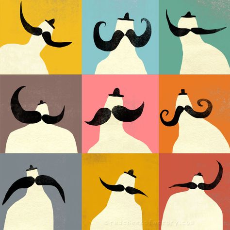 Moustache Aesthetic, Moustache Logo, Moustache Illustration, Mustache Illustration, Red Cheeks, Kitchen Designs Layout, Title Sequence, Drawing Inspo, Mexican Art