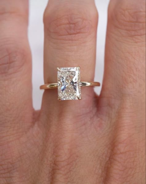 Princess Square Engagement Ring, Rectangular Diamond Ring Gold, Square Gold Rings, Diamond Engagement Ring Square, Simple Square Diamond Ring, Single Square Diamond Engagement Ring, Gold Engagement Ring Square Diamond, Gold Ring Square Diamond, Princess Cut Rectangle Engagement Ring