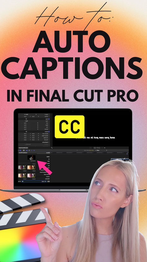 Learn to add subtitles in Final Cut Pro quickly: Export your video as "for captioning". Use CapCut (free) for captioning. Import your video. In CapCut, go to "Text", "Auto Captions" to generate captions. Edit captions in the timeline. Disable the video layer in CapCut with 'V'. Export captions without selecting the paid caption feature. Import captions back to Final Cut Pro. Remove black background using "Luma Keyer" in Final Cut Pro. Adjust caption opacity and add drop shadow for clarity. How To Have Good Quality On Capcut, How To Make Good Quality In Capcut, Capcut Editing Tutorial Video, Capcut Adjust, Premier Pro Tutorials Video Editing, Film Editing, Final Cut Pro, Youtube Channel Ideas, Editing Apps