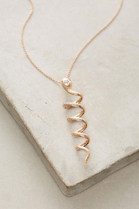 Slide View: 2: One-Of-A-Kind Vintage Snake Pendant Necklace Snake Accessories, Snake Jewellery, Nicole Fashion, Jewelry Casting, Serpent Jewelry, Pendant Ideas, Snake Pendant, Snake Jewelry, Casting Jewelry