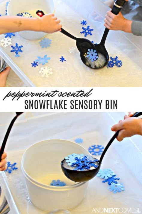 Sensory Bin For Toddlers, January Preschool, Snow Ideas, Winter Sensory Bin, Winter Activities For Toddlers, Winter Crafts For Toddlers, Winter Sensory, Winter Theme Preschool, Preschool Winter