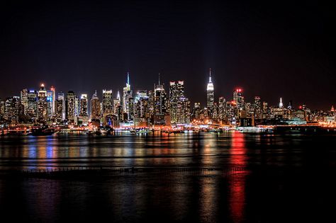 View from Chart House   Weehawken New Jersey At Night, New York Skyline, York City, New York City, New York, Water