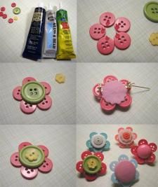 button crafts Ideas, Craft Ideas on button crafts Diy Flores, Fleurs Diy, Beaded Beads, Diy Buttons, Button Art, Button Jewelry, Button Crafts, Button Flowers, Cute Crafts