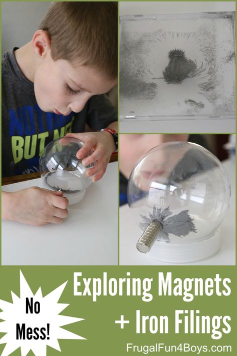 Make a CD Case Viewer for Magnets and Iron Filings - This is a great tip for letting kids explore magnets and iron filings without a mess! Magnet Experiments, Iron Filings, Magnet Activities, Magnets Science, Fun Magnets, Cd Case, Science Activities For Kids, Science Themes, Life Learning