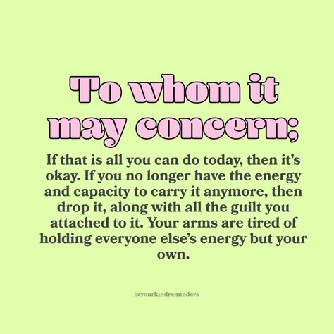 YKR | Empowerment Community💖 on Instagram: “To whom it may concern. @iambrillyant .⁣ .⁣ .⁣ .⁣ .⁣ #inspirationalpost #instagram #positivevibes #motivation #saturdaymood…” To Whom It May Concern, All You Can, Its Okay, Everyone Else, Positive Vibes, You Can Do, Hold On, Energy, Photo And Video