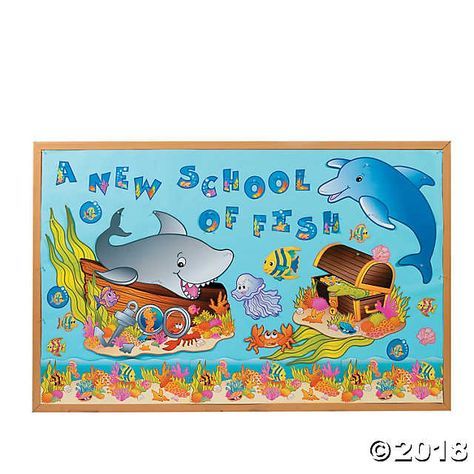 Under The Sea Bulletin Board, Sea Bulletin Board, Ocean Classroom, Ocean Theme Classroom, Preschool Bulletin, Vbs Themes, Preschool Bulletin Boards, Bulletin Board Borders, Beneath The Sea