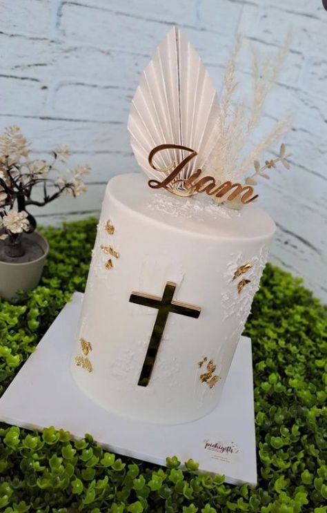 Boy Communion Cake, Cake Design Ideas, Baptism Cookies, 18th Birthday Cake, Communion Cakes, Creative Cake Decorating, Baptism Cake, Christening Cake, Creative Cakes