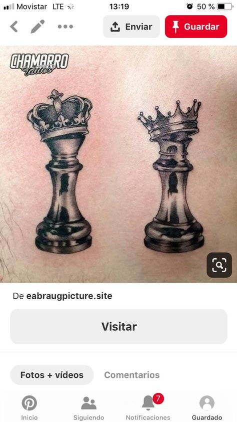 King Chess Piece Tattoo With Crown, Chess King Tattoo Design, Queen Chess Tattoo Design, King And Queen Chess Tattoo, King And Queen Chess Piece Tattoo, Chess Tattoo Ideas For Men, Chess Tattoo Design, King Chess Piece Tattoo, Queen Chess Piece Tattoo