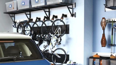 27 Genius Garage Storage Ideas to Get Your Gear in Order | Better Homes & Gardens Organizing Garage, Garage Shoe Storage, Garage Inspiration, Easy Garage Storage, Ultimate Organization, Create Storage, Vertical Bike, Getting Organized At Home, Portable Garage