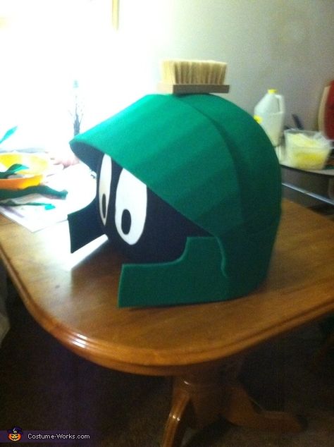 Marvin the Martian - Halloween Costume Contest via @costume_works Marvin The Martian Costume, Martian Costume, Paper Mache Recipe, Easy Halloween Costumes For Women, Elmers Glue, Diy Halloween Costumes For Women, Costume Works, Exercise Ball, Marvin The Martian