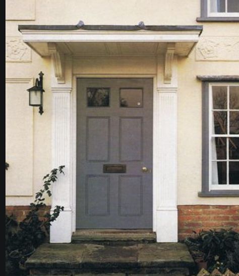 Glass Front Door Farmhouse, Entrance Decor Ideas, Farmhouse Entrance, Georgian Doors, Front Door Farmhouse, Canopy Architecture, Wooden Canopy, Door Farmhouse, Canopy Bedroom