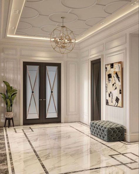 Marble Flooring Design, Floor Designs, Luxury Living Room Decor, Marble Floors, House Floor Design, Floor Tile Design, Marble Flooring, Foyer Design, Hall Decor