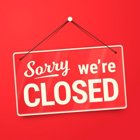 Free Vector | Sorry we're closed sign Close Order Design, Discount Sale Design, Sorry We Are Closed, Closed Sign, Closed Signs, Frame Sign, Business Signage, Close Today, Open Signs