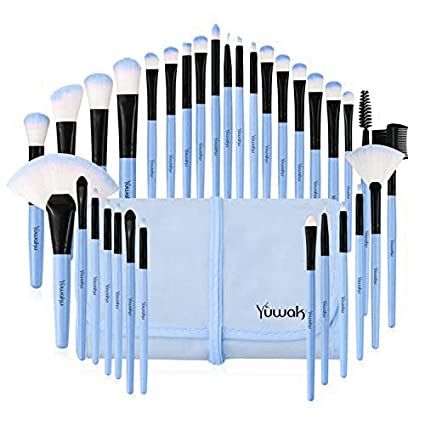 Amazon.com: Makeup Brushes Set, 32pcs Blue Premium Cosmetic Make Up Brushes Foundation Blending Blush Concealer Shader Eyeshadow Eyeliner Compatible withTravel Makeup Bag : Beauty & Personal Care Essential Makeup Brushes, Pink Makeup Brush, Shading Brush, Makeup Brush Kit, Makeup Brushes Set, Make Up Brush, Make Up Brushes, Eye Makeup Brushes, Eyeshadow Eyeliner