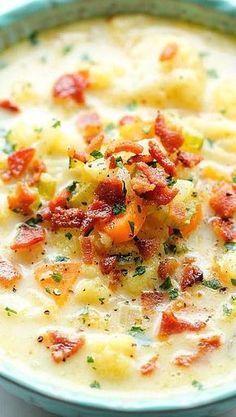 Cauliflower Chowder, Keto Soup, Savory Soups, Cauliflower Soup, Chowder Recipes, Minestrone, Soup And Sandwich, Easy Soups, Easy Soup Recipes