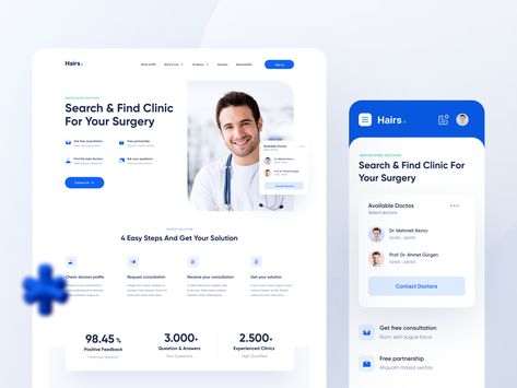 Hospital Website, Medical Website Design, Ui Design Principles, Medical App, Dental Website, Ui Design Website, Portfolio Website Design, Medical Design, Power Point Template