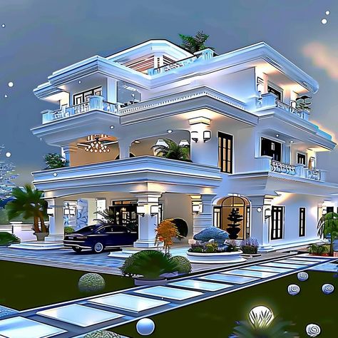 House Structure Design, Castle House Design, Mediterranean Style House Plans, Dream Life House, Building House Plans Designs, House Arch Design, Architect Design House, Unique House Design, Beautiful House Plans