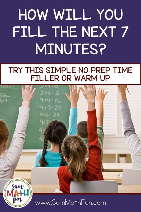 This simple time filler activity is the perfect way to fill in gaps in your teaching schedule and can be used again and again in a variety of different ways, for your highest students to the most struggling. This math activity is such an easy time-filler or math warm-up for your elementary classroom! It's completely no-prep yet is meaningful and fun for all levels. Free print and Google Slide sample for Fall are included. #teachingresources #timefiller Mental Math Activities, Time Filler Activities, Mental Math Games, Subitizing Activities, Mental Math Strategies, Division Fractions, Numeracy Activities, Gifted Students, Ideas For Preschoolers