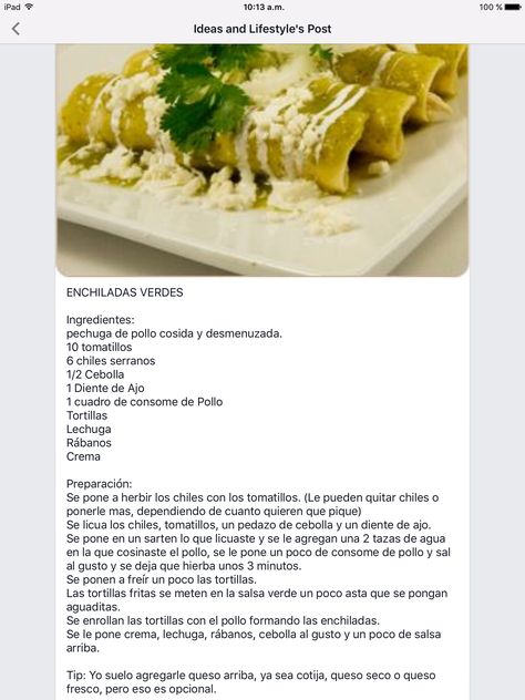 How To Make Enchiladas Verdes, Latina Recipes, Salsa Verde Enchiladas, Enchiladas Recipes, Enchiladas Suizas, Mexican Food Recipes Easy, Enchilada Recipes, Food Recepie, Mexican Food Recipes Authentic