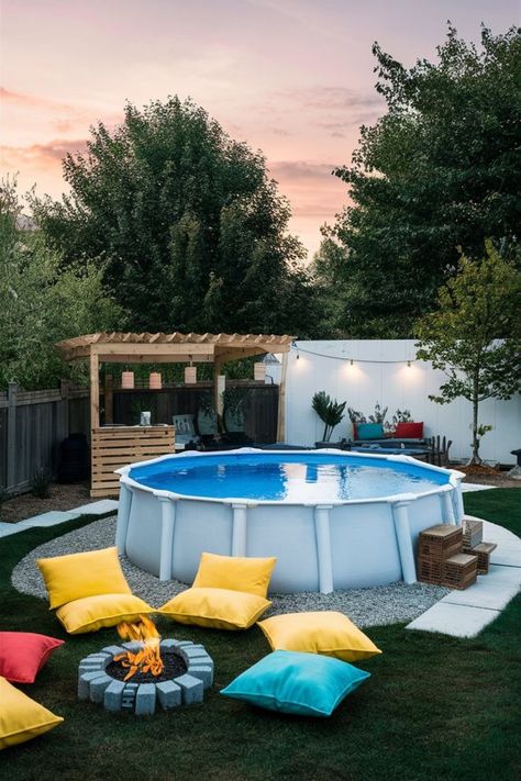 Get creative with these 20 DIY above ground pool ideas that are both stylish and affordable. Learn how to transform your backyard into a chic and relaxing space on a budget. #DIYPools #CheapAboveGroundPools #BackyardStyle Easy Above Ground Pool Landscape Ideas, Above Ground Pool Ideas On A Budget Diy, Diy Backyard Pool, Creative Backyard Ideas, Pool Budget, Yard Upgrades, Cheap Above Ground Pool, Diy Above Ground Pool, Cheap Pool