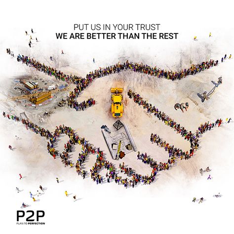 Social Ad Design of P2P, Engineer and Construction on Behance Trust Is Earned, Social Media Campaign Design, Construction Images, Real Estate Advertising, Real Estate Marketing Design, Real Estate Ads, Real Estates Design, Ad Creative, Social Ads