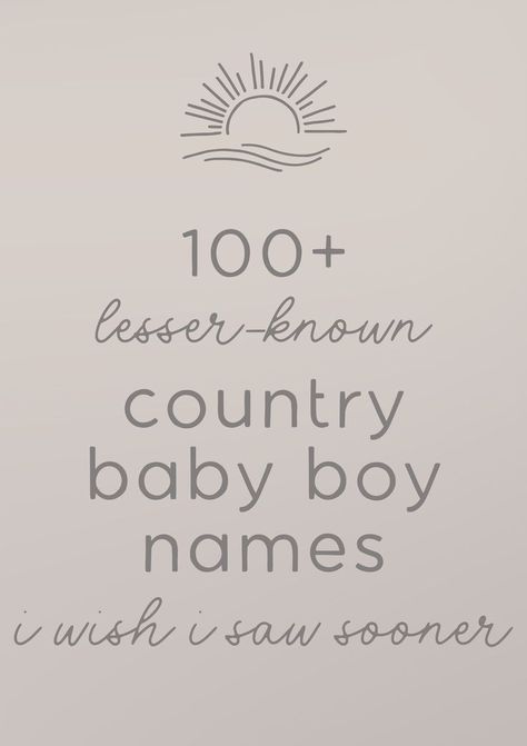 Wanna know the country baby boy names we are seriously crushing on for 2025? This Southern baby names list are the baby boy names that you don't hear every day - whether you love cute baby names, unique baby names, or majorly uncommon baby names, this full list of rustic boy names with meanings will give you tons of name inspiration for that sweet little one of yours! Unusual Baby Names Boys, Unpopular Boy Names, K Names For Boys, R Boy Names, L Boy Names, C Boy Names, Boy Puppy Names Unique, Unique Boy Names Creative, Cute Baby Names Unique