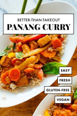 Curry With Vegetables, Thai Panang Curry, Panang Curry Recipe, Panang Curry Paste, Panang Curry, Crispy Tofu, Curry Recipe, Curry Recipes, Vegan Dinners