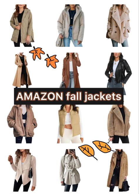 Fall jackets. Puffer vest. Fleece. Coat. Shacket. Coatigan Cute Fall Jackets, Fleece Shacket, Long Jackets For Women, Visual Dictionary, Teddy Fleece, Fleece Coat, Fall Jackets, Found On Amazon, Puffer Vest