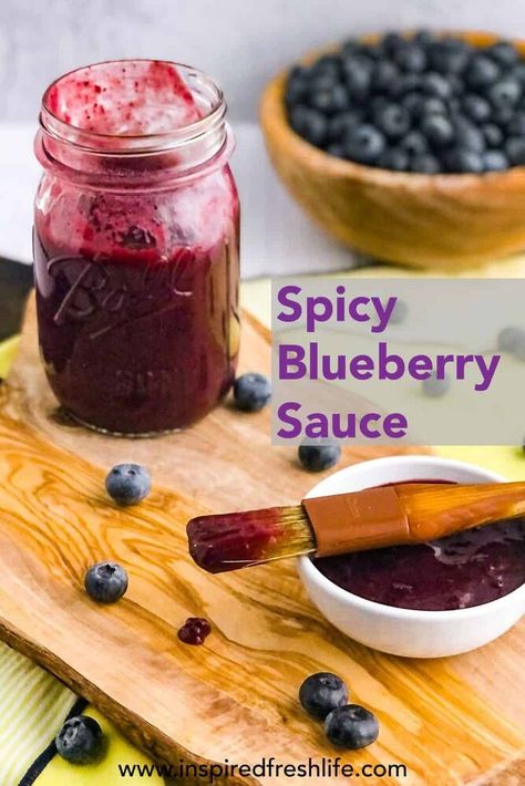 Blueberry Barbecue Sauce Recipes, Fresh Dessert Recipes, Blueberry Sauce Recipe, Sauce For Steak, Barbeque Sauce Recipe, Glazed Ribs, Bacon Wrapped Pork Tenderloin, Chicken Sauce, Blueberry Syrup