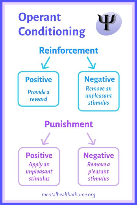 Operant Conditioning Psychology, Negative Reinforcement, Intro To Psychology, Psychology Blog, Learning Psychology, Ap Psychology, Operant Conditioning, Psychology Notes, Emotion Chart