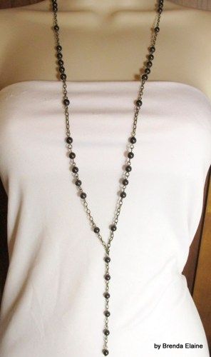 long black necklace Long Vintage Necklace, Diy Long Necklace, Necklaces Long, Bday Wishlist, Idea Box, Necklace Combo, Jewellery Necklaces, Clothes Black, Dresses Online Shopping