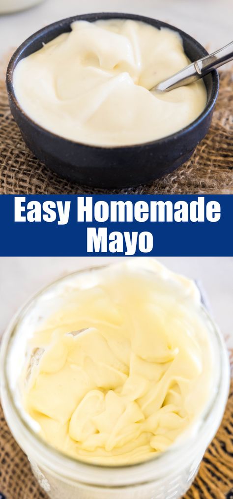 This fail-proof homemade mayo recipe is rich, creamy, and easy to make with a handful of ingredients in less than 10 minutes! Easy Mayonnaise Recipe, Creamy Balsamic Vinaigrette, Homemade Mayo Recipe, Baking Mix Recipes, Processor Recipes, How To Make Mayonnaise, Mayo Recipe, Homemade Mayo, Mayonnaise Recipe