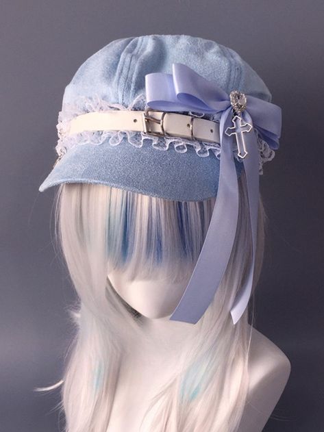 The price is for a hat only, others are not included. Cute Beret, Blue Hair Accessories, Funky Hats, Hat Aesthetic, Hair Hat, Pretty Hats, Types Of Hats, Cute Hat, Hat Accessories