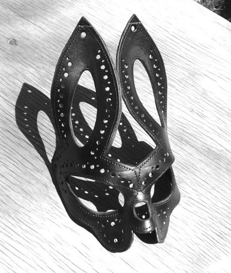 LeatherMask Rabbit Mask, Bunny Mask, Leather Mask, Carnival Masks, Animal Masks, Black Animals, White Glitter, Girl Costumes, Mask For Kids