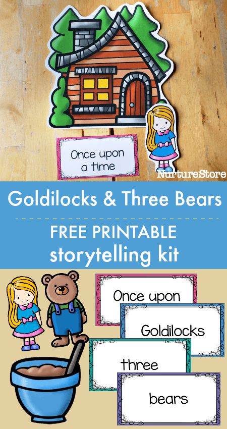 This Goldilocks and the Three Bears free printable set is perfect for storytelling. You can use these ideas to explore this classic tale through imaginative play, and to develop sequencing skills and math concepts. Bear Activities Preschool, Goldilocks And Three Bears, Three Bears Activities, Fairy Tales Preschool Activities, Bear Activities, Bears Preschool, Fairy Tales Preschool, Fairy Tale Activities, Fairy Tales Unit