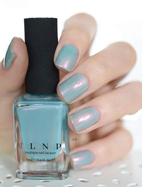 Sns Nails Colors, Pink Nail Colors, Polished Nails, Shimmer Nail Polish, Nail Shimmer, Blue Nail Polish, Nail Art Ombre, Blue Nail, Opi Nail Polish