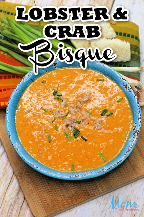 Instant Pot Lobster & Crab Bisque #recipe #soup #instantpot Crab Bisque Recipe, Lobster Chowder, Lobster Bisque Recipe, Lobster Bisque Soup, Bisque Soup, Crab Bisque, Lobster Dishes, Seafood Bisque, Recipe Soup