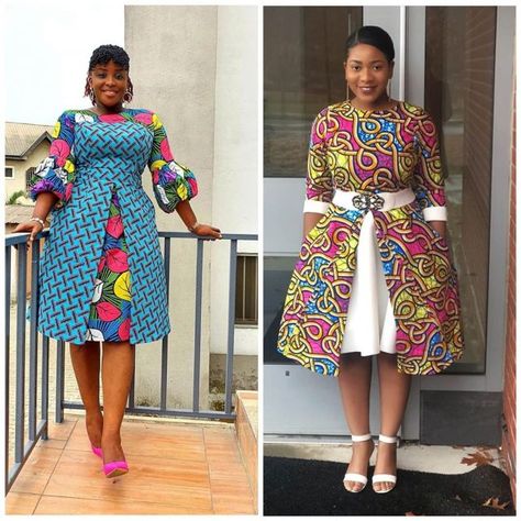 Fredacameo Stylehouse, Simple Short Ankara Gowns, Simple Short Ankara Dresses, Style Ankara, Short Ankara Dresses, Midi Gown, Ankara Dress Designs, Midi Gowns, Ankara Short Gown Styles