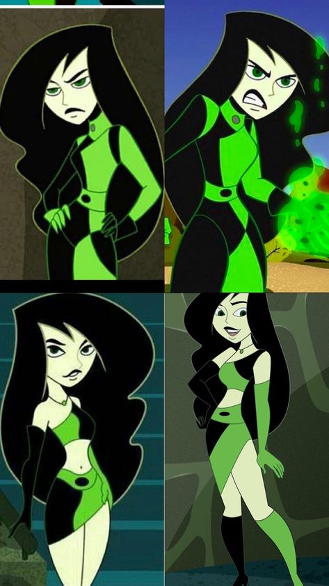 Kim Possible Villain Costume, Kim Impossible And Shego Costume, Easy Rave Halloween Costumes, Cartoon Character With Black Hair, Kim Possible Costume Black People, Costumes With Long Black Hair, Solo Halloween Costumes Black Hair, Halloween Costumes For Long Black Hair, Shego Outfit Ideas